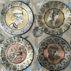 Decorative copper Egyptian hanging plates
